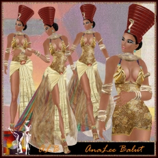 ALB LIZ CLEO dress - HOMAGE TO ELIZABETH TAYLOR- haute couture by AnaLee Balut - ALB DREAM FASHION
