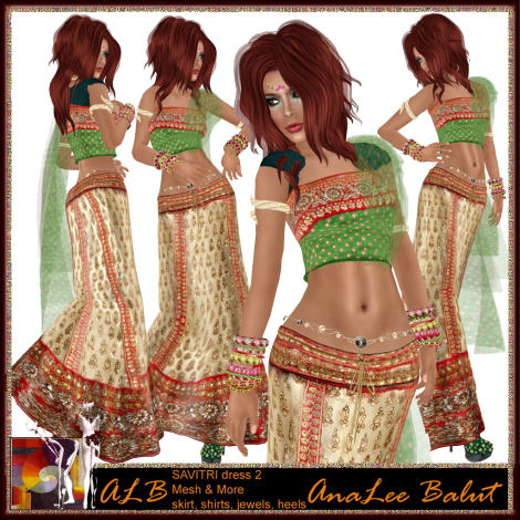 ALB SAVITRI dress 2 mesh + more ndian style by AnaLee Balut - ALB DREAM FASHION 