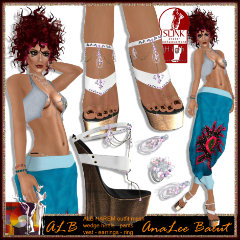 ALB HAREM outfit with wedges to slink feet only and jewelleryby AnaLee Balut - ALB DREAM FASHION