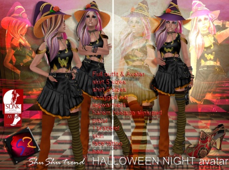 ShuShu HALLOWEEN night full witch avatar outfit incl. shape skin heels2